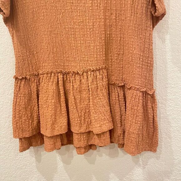 NWT Free People Beach Marni Tunic Dress Lovely Leo Small Ruffle Hem Boho Mini - Picture 5 of 10